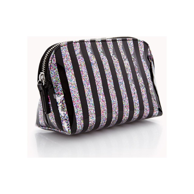 Glitter Striped Pouch
