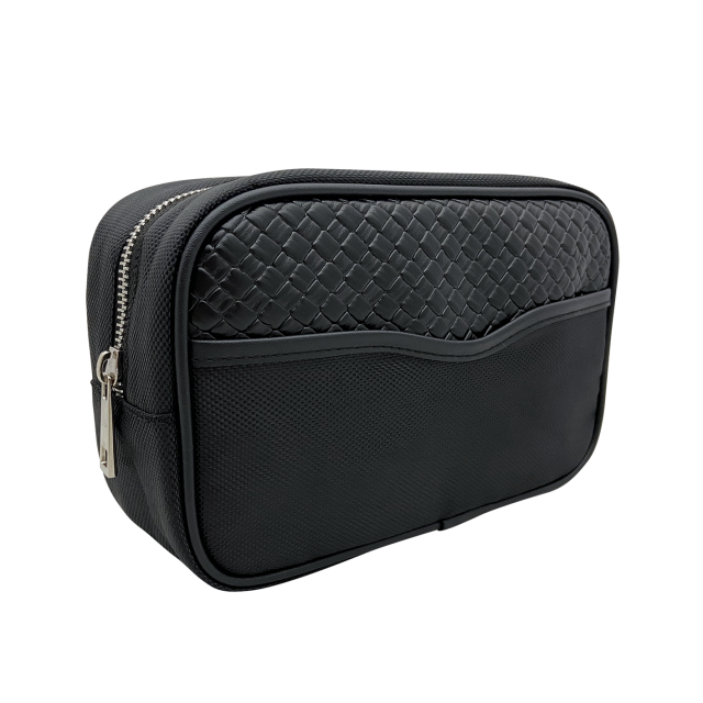 Black Textured Pouch