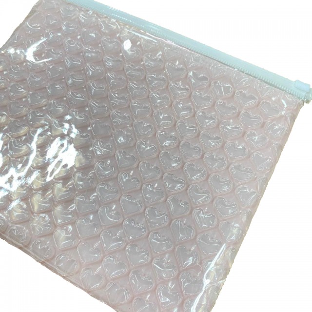 Bubble Zip Lock Pouch (Baby Pink)